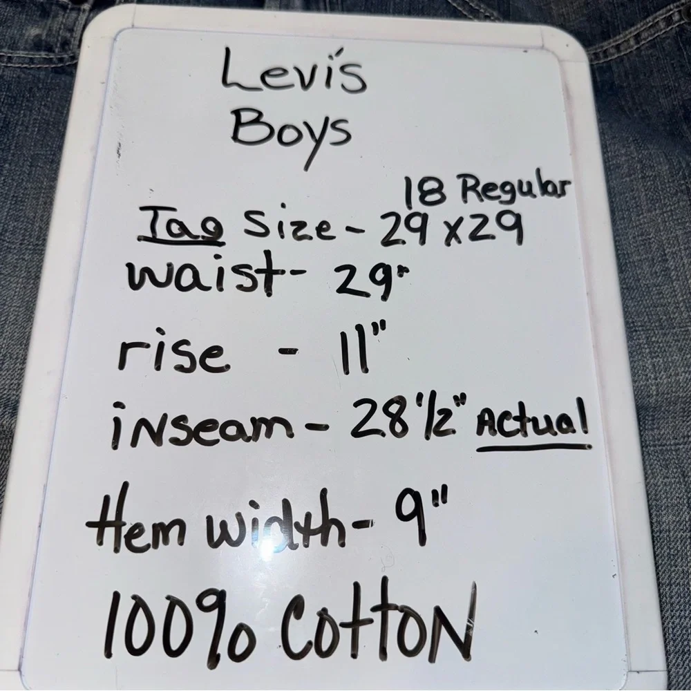 Levi’s 569 Boys 18 Reg 29x29 Loose Straight Medium Wash Jeans Denim Y2K BaggyFit
